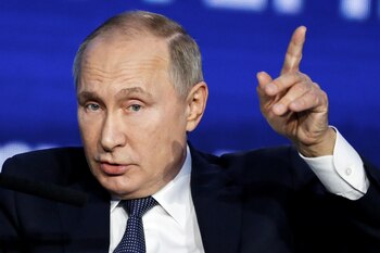 Russian President Vladimir Putin speaks