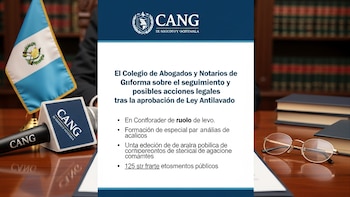 El Colegio de Abogados de Guatemala anuncia seguimiento y posibles acciones legales tras la aprobación de la Ley Antilavado