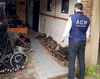 Uno de los talleres allanados