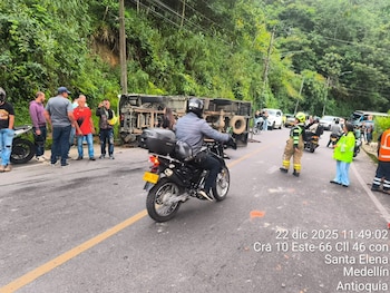 El accidente vial en Medellín