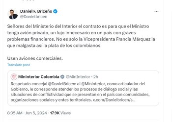 Daniel Briceño le respondió al