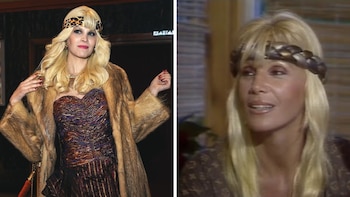 Micaela Riera como la Susana Giménez de los años 80, la compañera de escenario con quien Moria compartió los años dorados del teatro de revistas