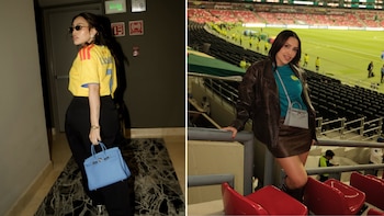 Entre los bolsos más llamativos sobresale un Hermès Kelly en negro y azul, cuyo valor estimado alcanza los 123 millones de pesos colombianos - crédito @gera25ponce / Instagram