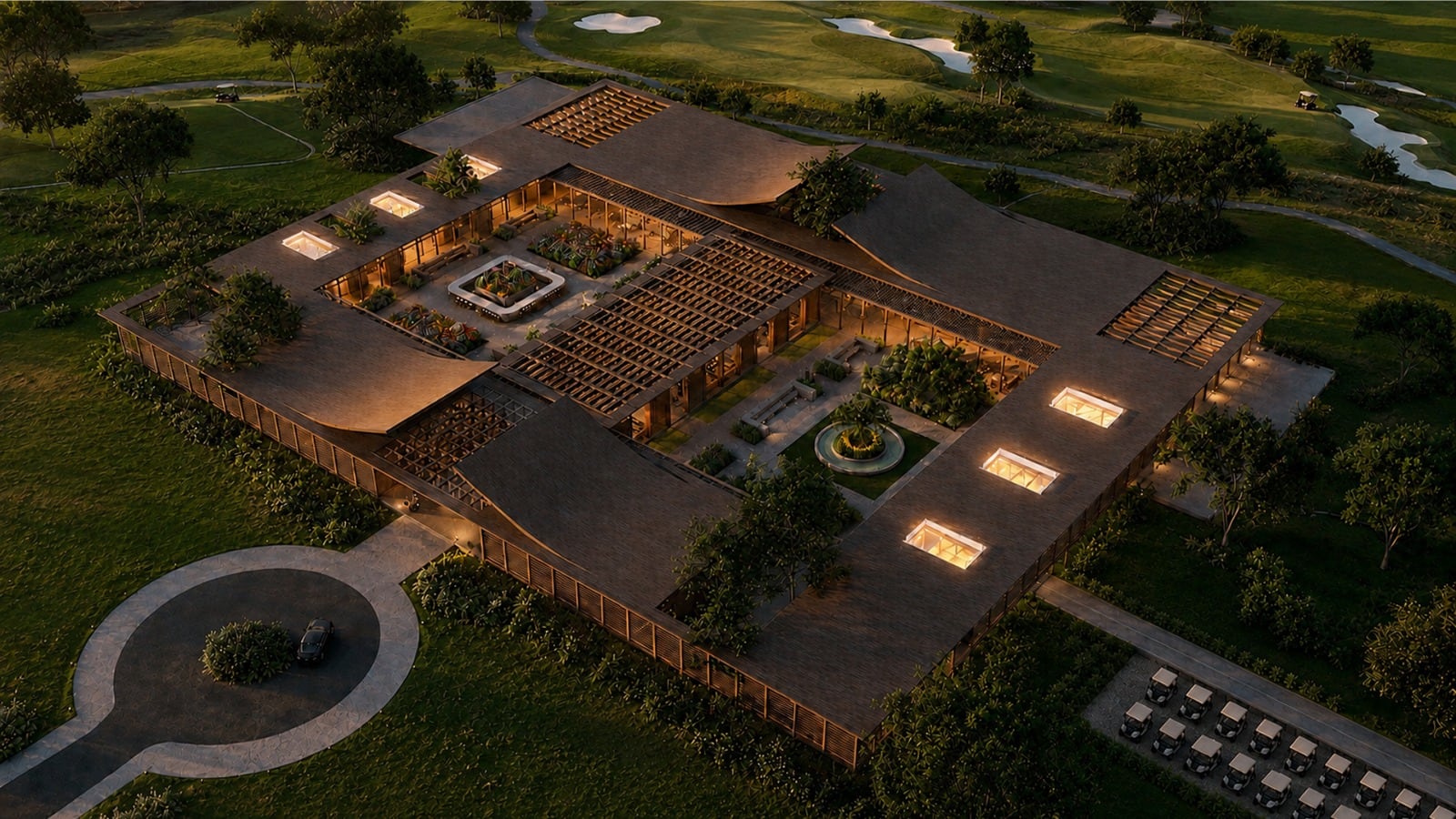 El centro deportivo contará con 3.000 m² cubiertos, entre gimnasio, piscina climatizada, spa y espacios de coworking. (Manantiales Golf SAD)