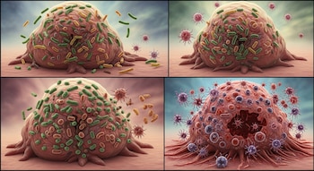 La imagen muestra diferentes etapas