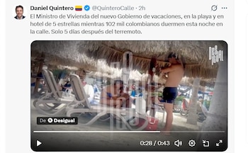El exalcalde de Medellín fue uno de los primeros en cuestionar - crédito @QuinteroCalle / X