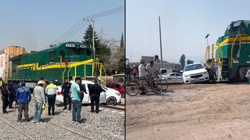 Tren embiste a auto en