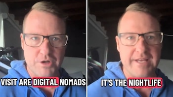 El visitante afirma que solo un cambio en las leyes podría restringir la llegada de passport bros a la capital antioqueña - crédito Captura video