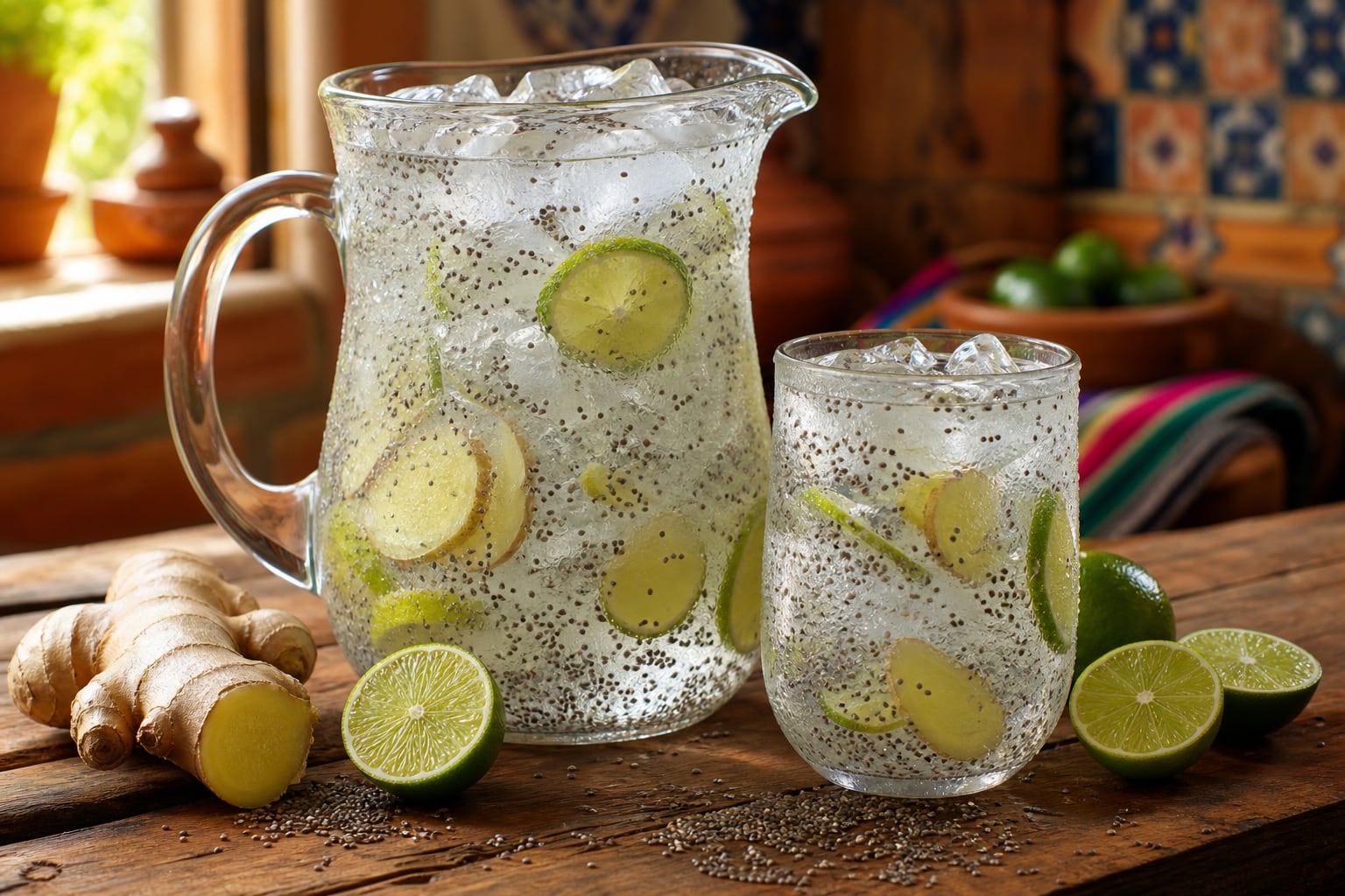 El agua de limón con chía forma parte de las llamadas aguas frescas, una categoría de bebidas típicas de la gastronomía mexicana. (Imagen Ilustrativa Infobae)
