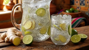Agua fresca de chía, limón y jengibre: cómo ayuda a tu digestión y microbiota