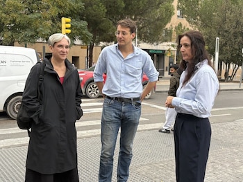 16/10/2026 La candidata del Frente Amplio a la Presidencia del Gobierno de España, Ada Colau; el presidente de CHA, Jorge Pueyo; y la coordinadora general de IU Aragón, Marta Abengochea.
ESPAÑA EUROPA ARAGÓN POLÍTICA