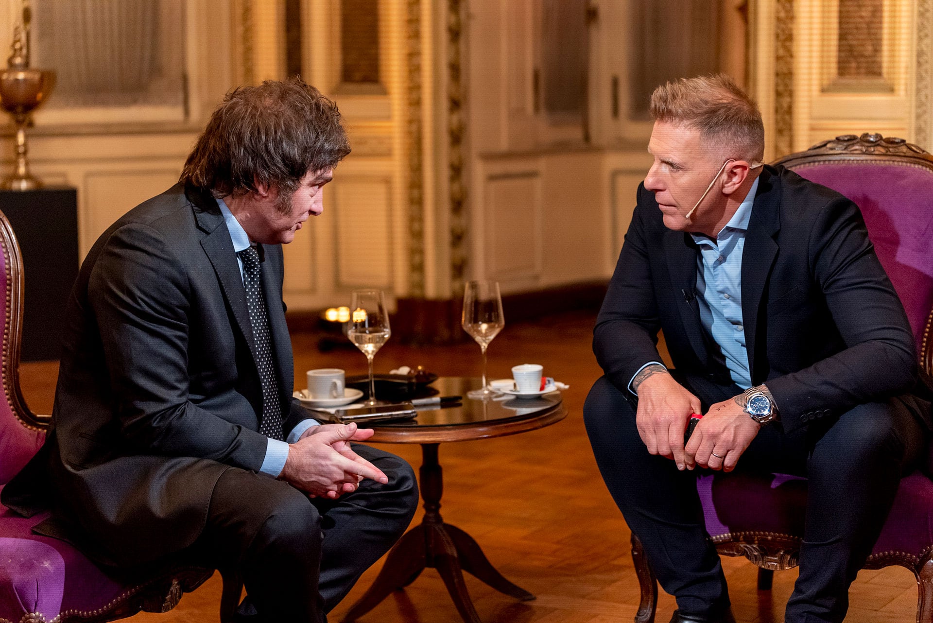 Javier Milei y Alejandro Fantino