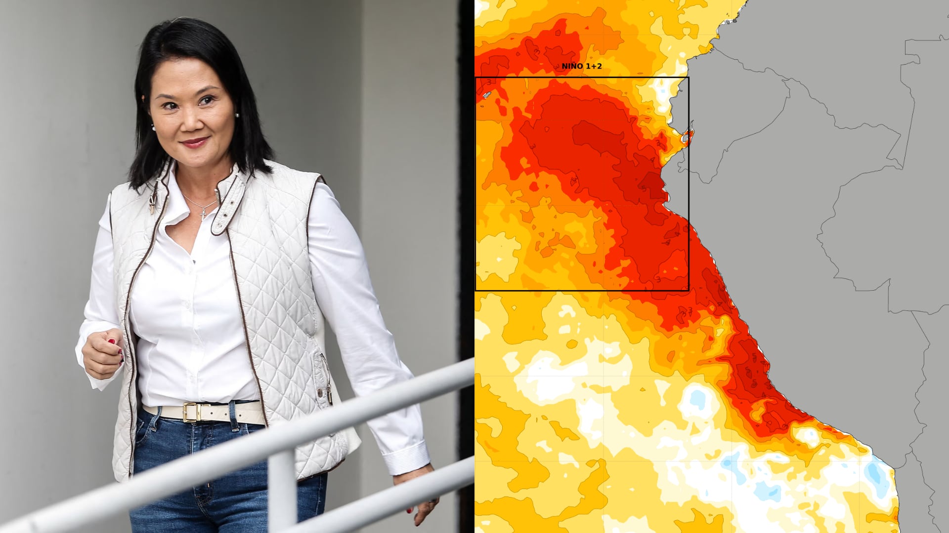 Keiko Fujimori deberá enfrentar el Fenómeno El Niño en los primeros meses de su mandato. - Crédito Composición Infobae