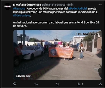 Los trabajadores realizaron una marcha