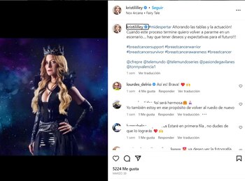 Kristina Lilley confiesa que añora la actuación