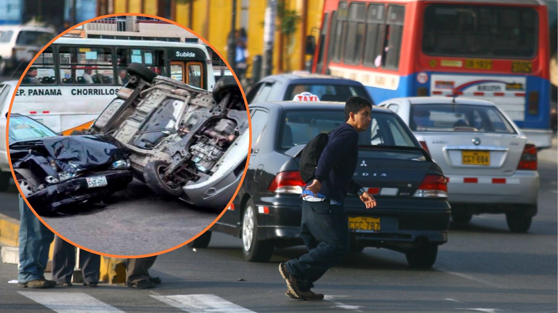 Más del 90% de accidentes de tránsito en Perú son ocasionados por imprudencia del conductor. (Foto composición Infobae Perú/Agencia Andina)