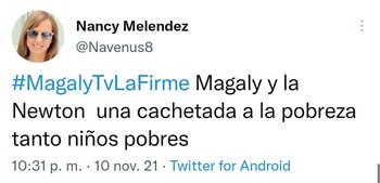 Usuarios critican a Magaly Medina por hacer enlaces abriendo regalos de Cassandra Sánchez de La Madrid. (Foto: Twitter)