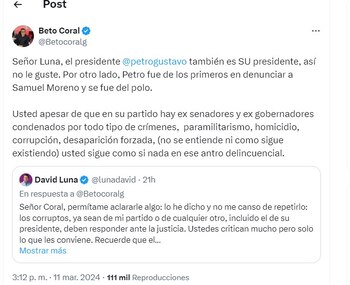 Beto Coral le habla de