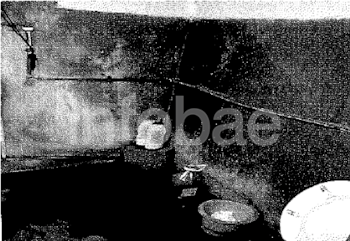 El precario baño que había