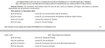 Estos son los días en