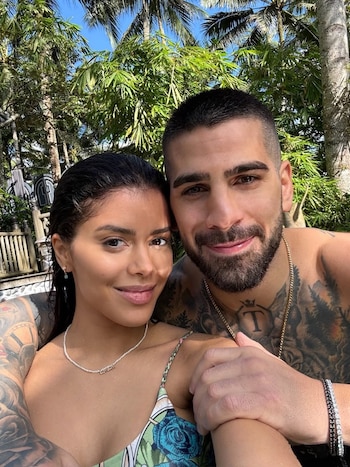 Ilia Topuria y su pareja,