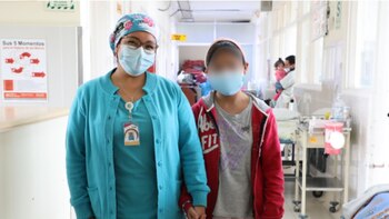 La menor se mostró contenta