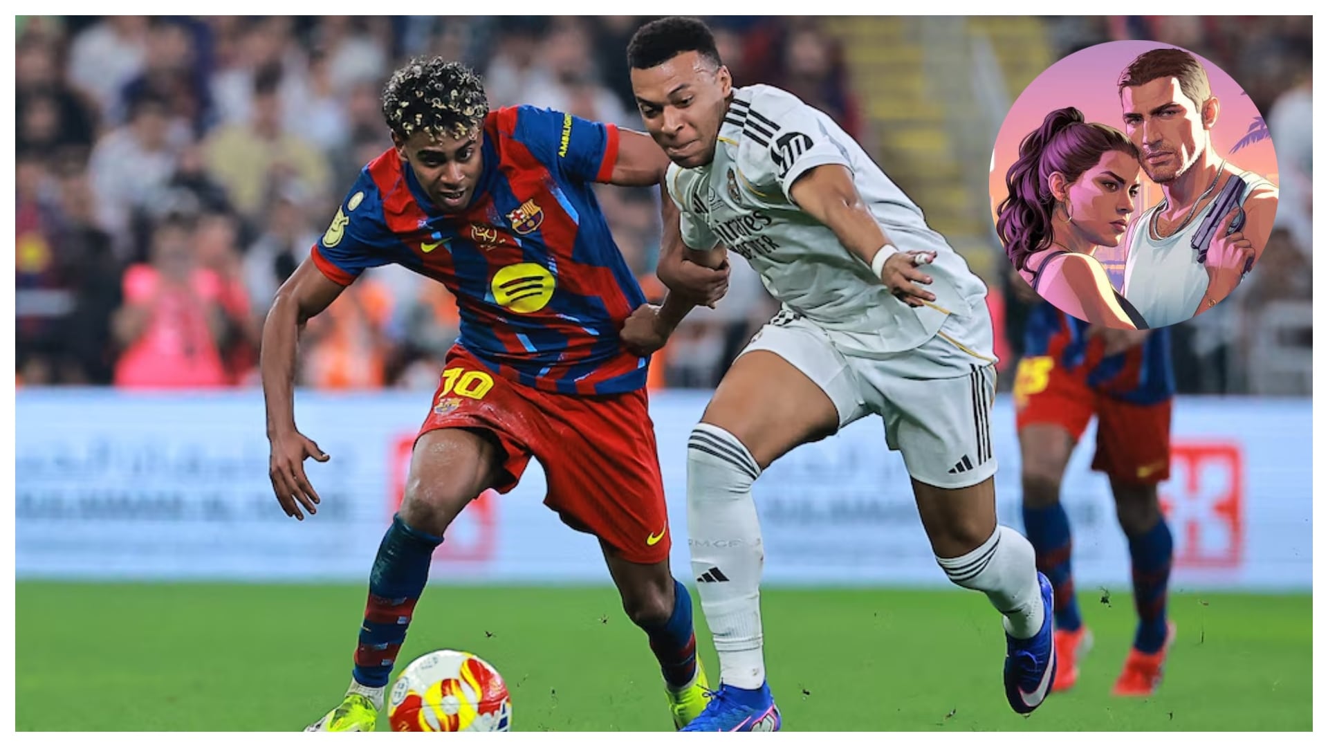 Rockstar llevó GTA VI al Barcelona vs. Real Madrid para anunciar su fecha de lanzamiento