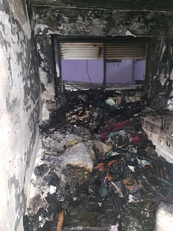 Incendio edificio en Avenida Corrientes