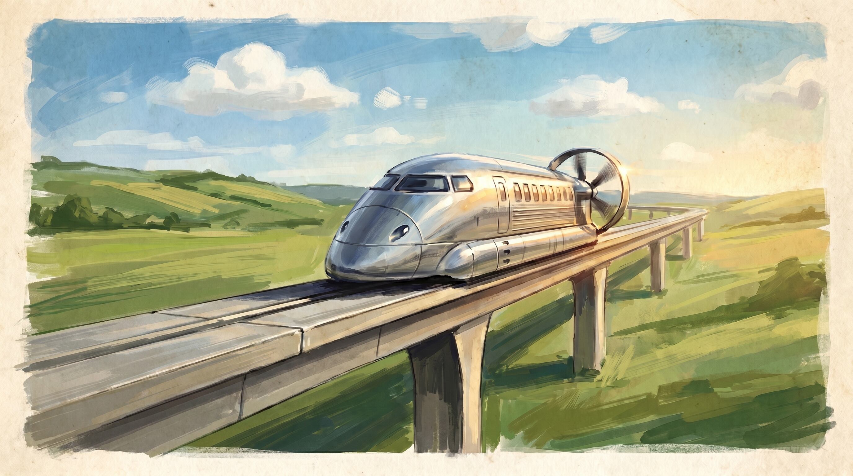 Aérotrain: el sueño de un transporte sin fricción que terminó en el olvido