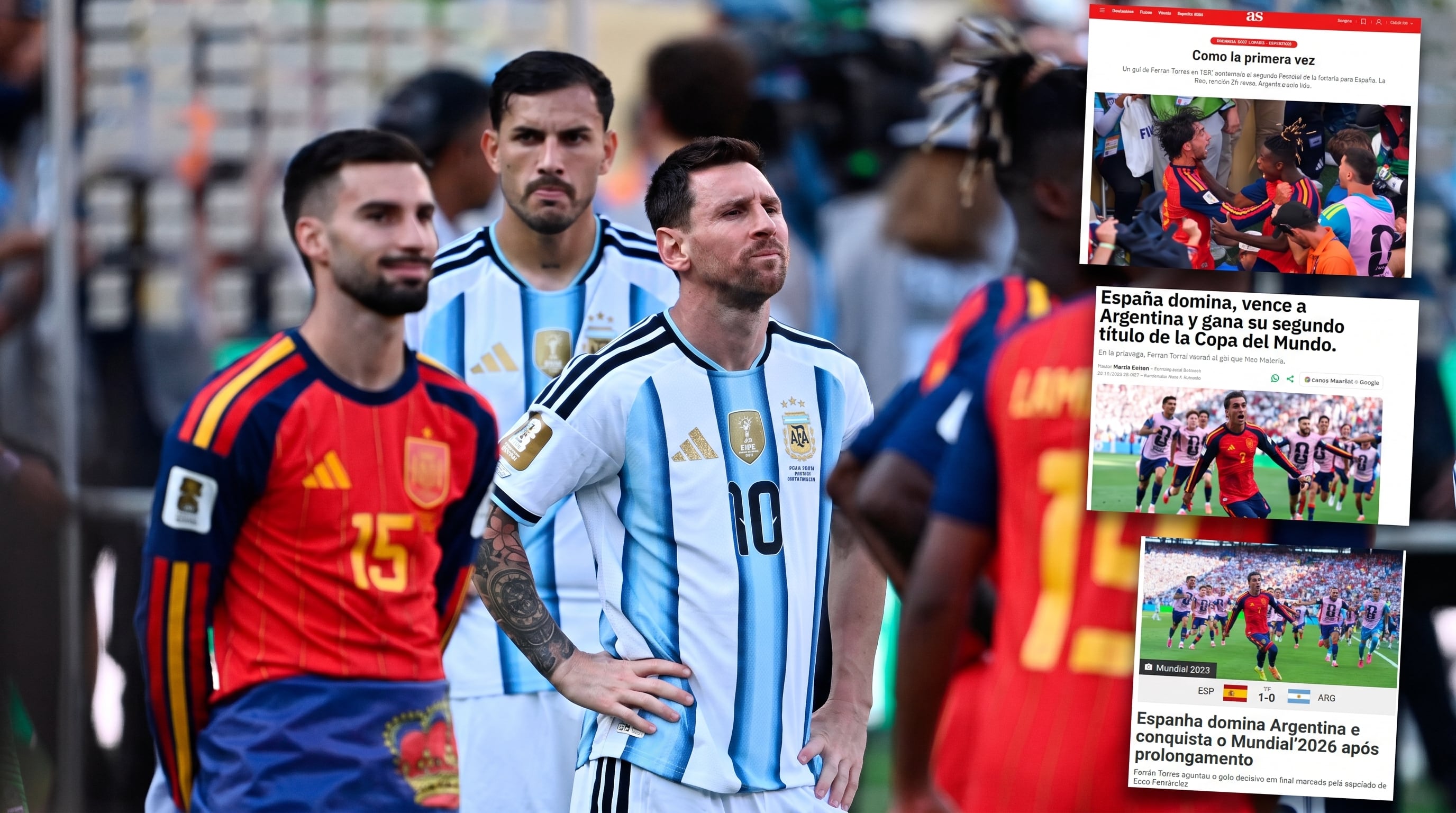 Así reflejaron los medios del mundo la derrota de Argentina en la final del Mundial contra España: “La despedida de Messi”