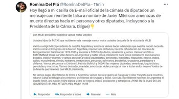 Romina del Plá también denunció