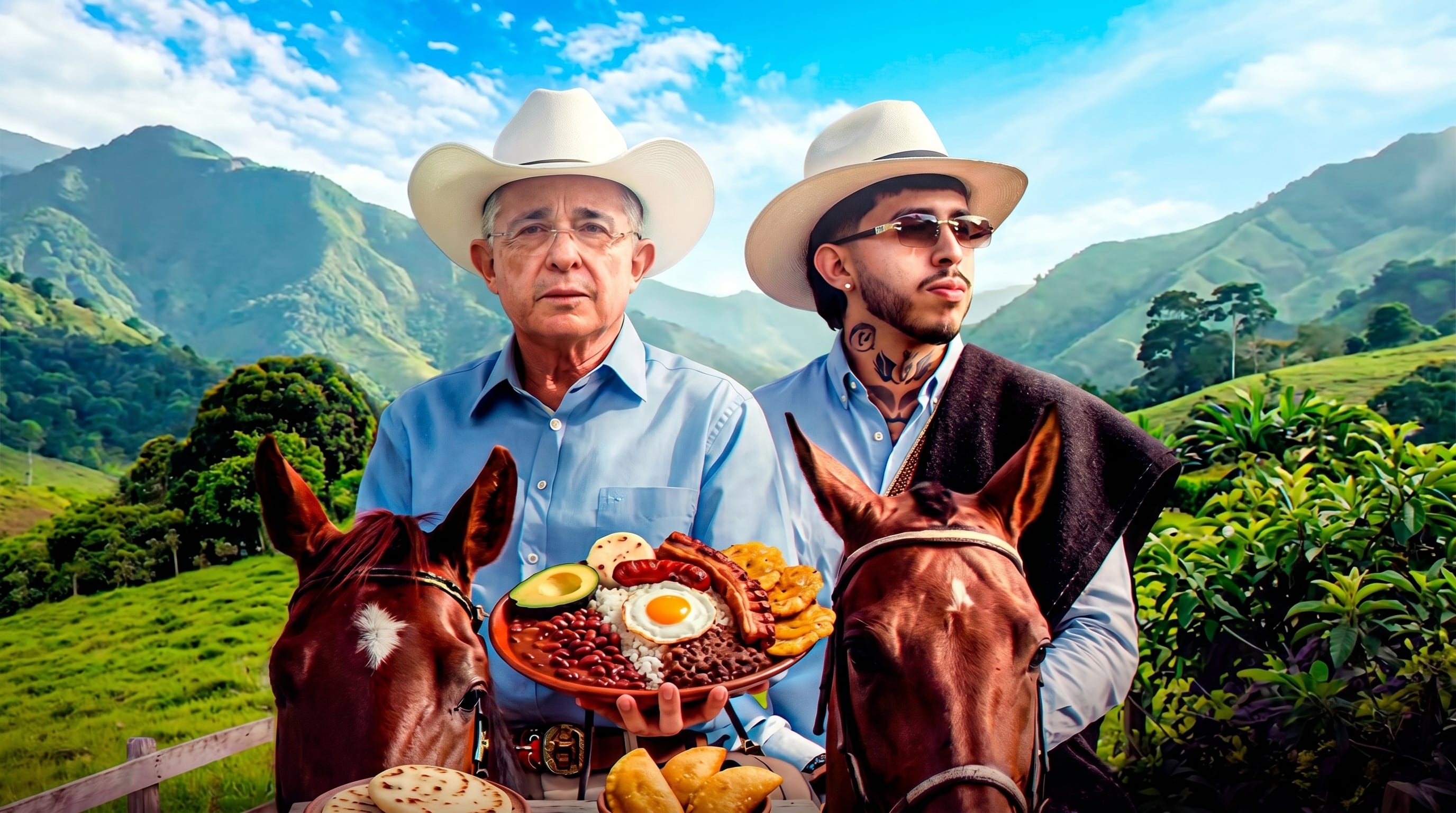 La transmisión en vivo entre Westcol y Álvaro Uribe Vélez se realiza desde la finca El Ubérrimo, en Córdoba - crédito @WestCOL/X