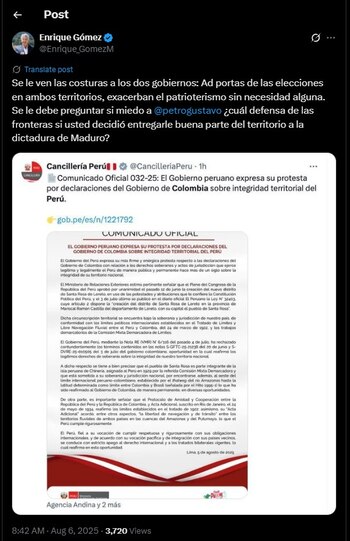 Enrique Gómez hizo varias