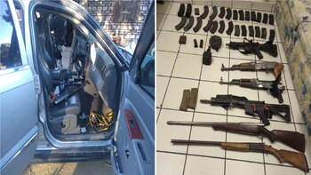 Se incautaron dos camionetas, seis