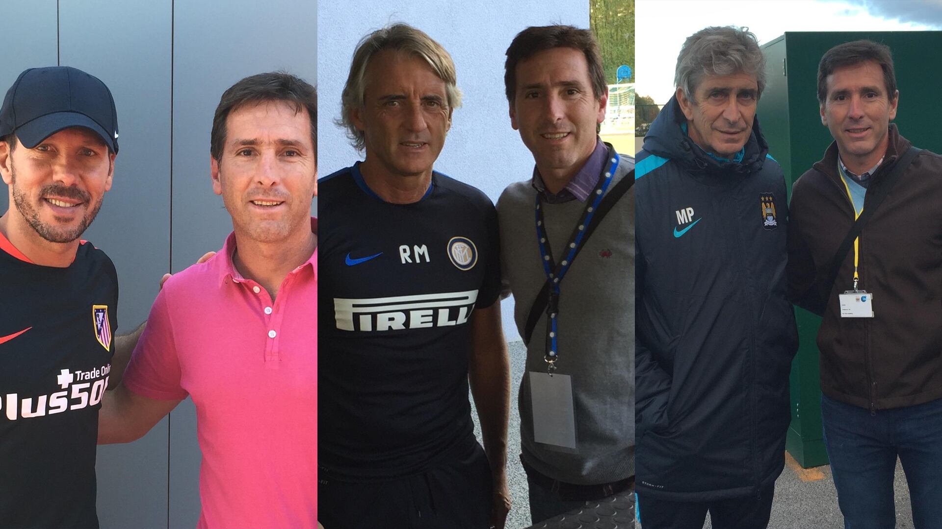 En un viaje por Europa en 2017, se entrevistó con Simeone, Mancini y el Ingeniero Pellegrini