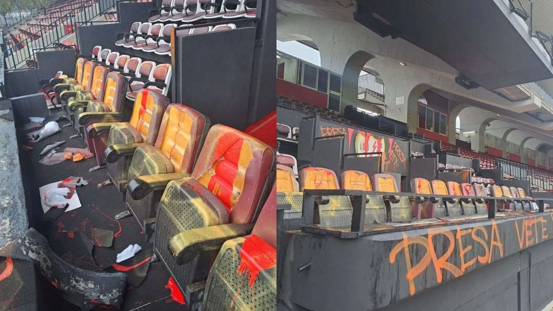 Actos vandálicos en el Estadio de Vallecas (Rayo Vallecano)