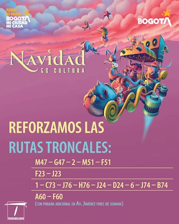 Rutas navideñas especiales y refuerzos