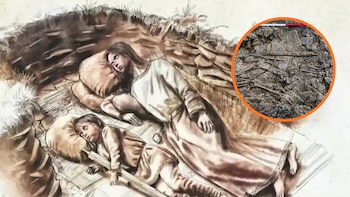 Una espada llevó a un hallazgo inesperado: dos hermanos enterrados hace 1.400 años