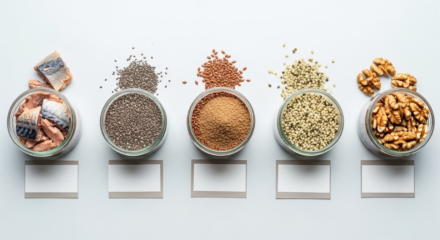 Las semillas de chía, lino, cáñamo, las nueces y la caballa son alternativas versátiles y potentes para cubrir las necesidades de omega-3. (Imagen Ilustrativa Infobae)