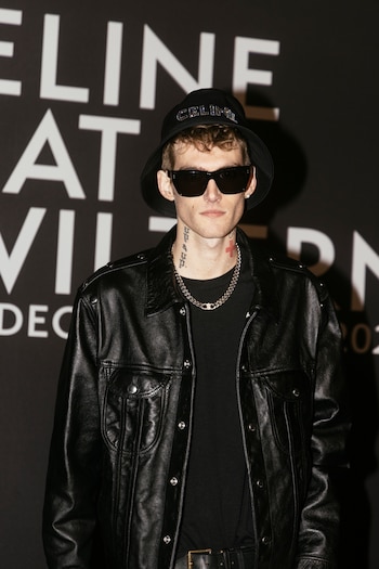 FILE — Presley Gerber at the Celine brand’s fashion show in Los Angeles, Dec. 9, 2022. Gerber, the son of the supermodel Cindy Crawford who as a teenager forged a promising modeling career of his own and later battled publicly with substance abuse and his mental health, died on Sunday in Los Angeles. He was 27. (Michael Tyrone Delaney/The New York Times)