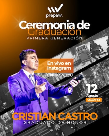 cristian castro graduación -México- 12 agosto