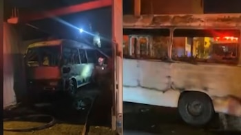 Incendio destruye doce buses en