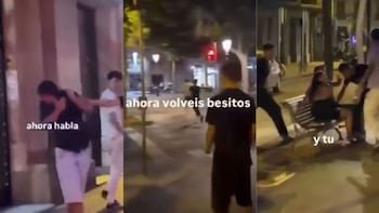 Imágenes de una de las agresiones en Barcelona. (Captura de pantalla)