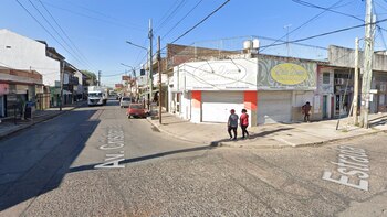 El frente de la heladería