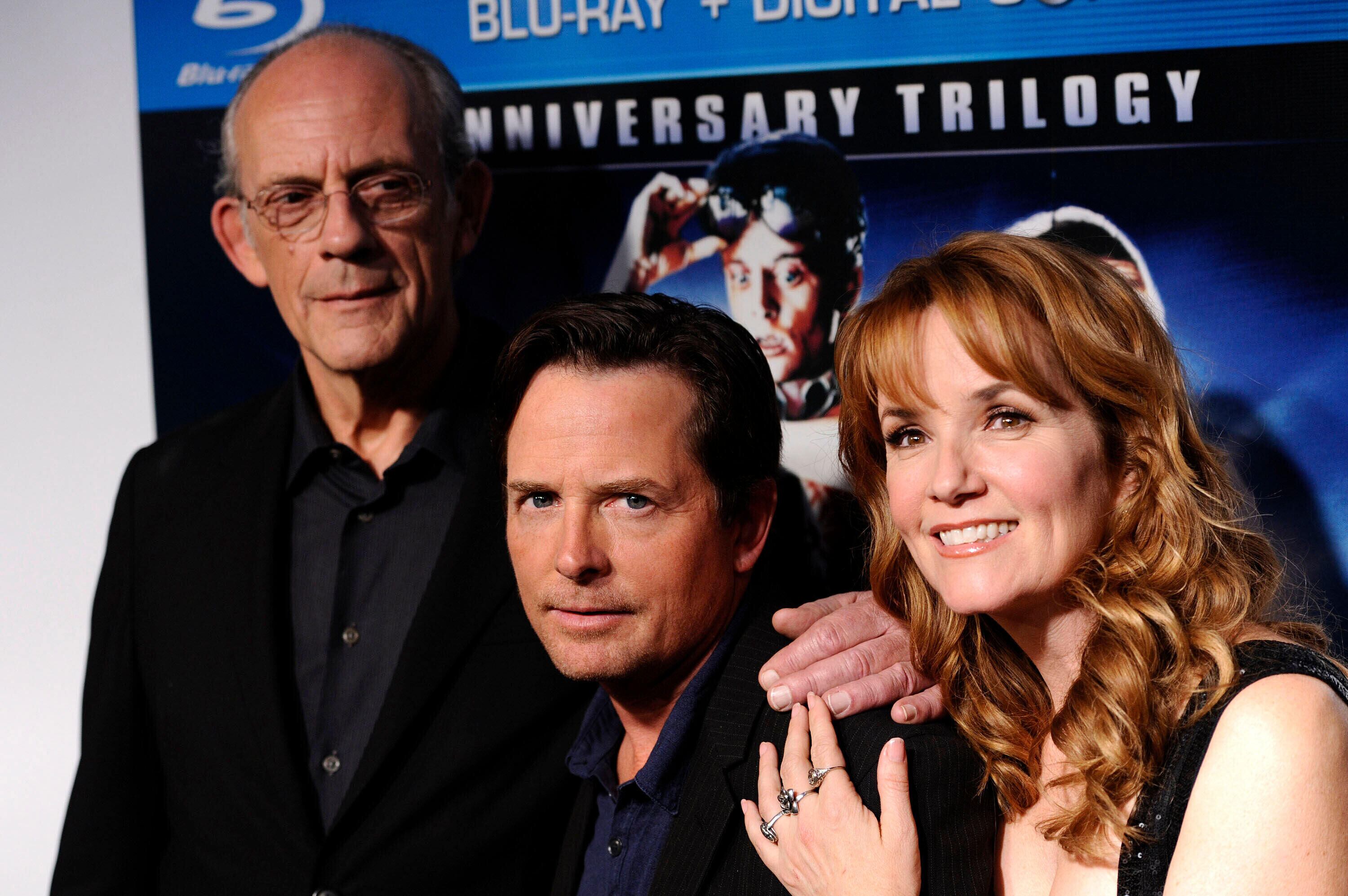 Christopher Lloyd, Michael J. Fox y Lea Thompson juntos en un encuentro por el 25º aniversario de
