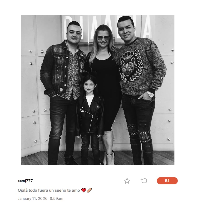 Camila Jiménez compartió una foto de su infancia junto a Yeison, acompañada de un mensaje triste - crédito @xcmj777/Vsco