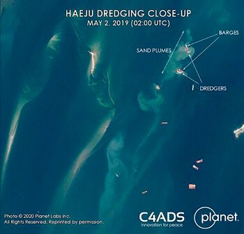 Las imágenes satelitales que muestran