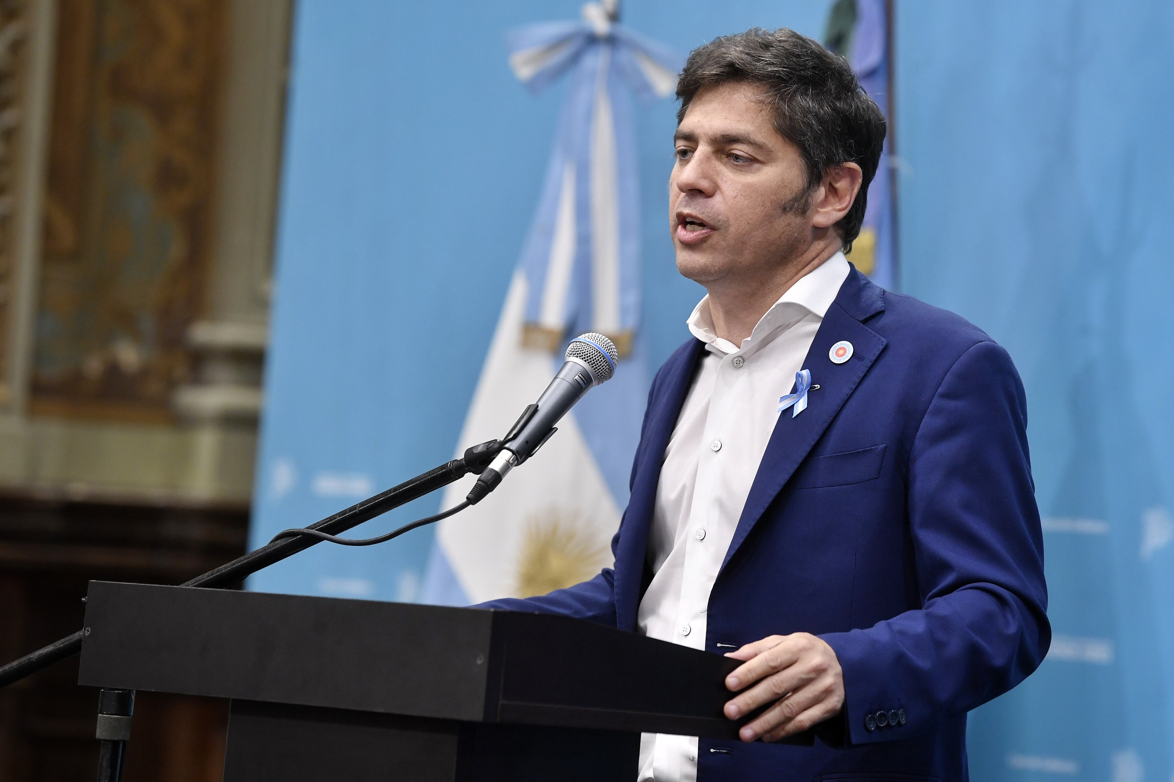 El gobernador bonaerense, Axel Kicillof