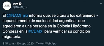 El Instituto Nacional de Migración