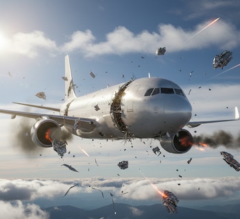 Un solo fragmento metálico, al